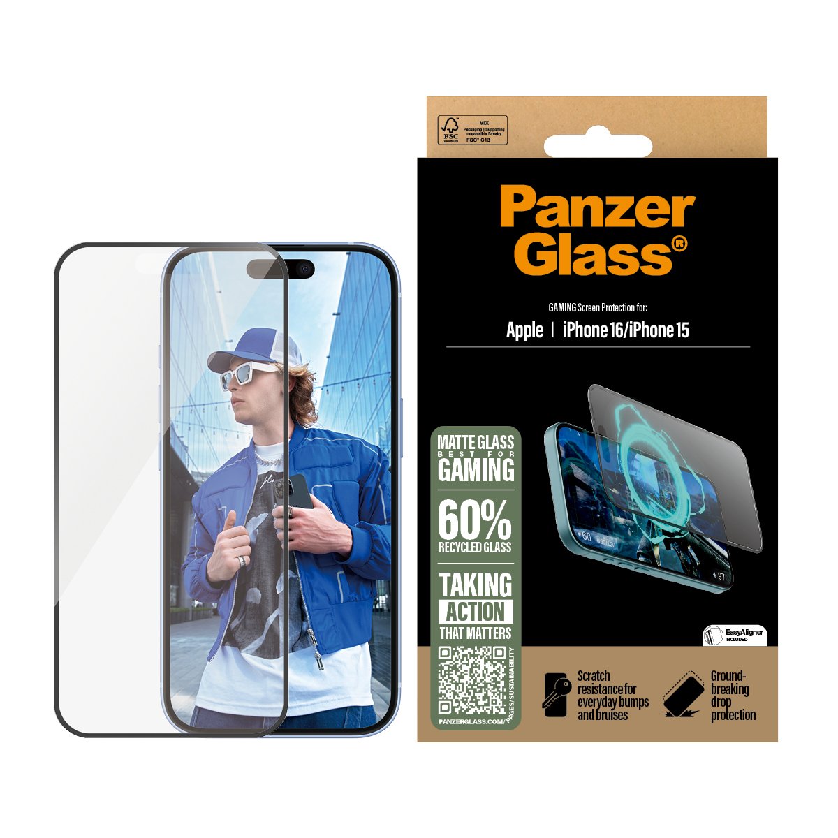 EAN 5715685002335 - PanzerGlass ® Gaming Screen Protector iPhone 16 | 15 | Ultra-Wide Fit Protector de pantalla Apple 1 pieza imagen 2