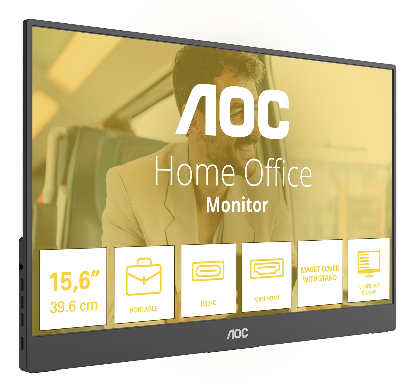 EAN 4038986133449 - AOC 16T20E2 monitor o TV portátil Monitor portátil Negro 39,6 cm (15.6") LED 1920 x 1080 Pixeles imagen 2