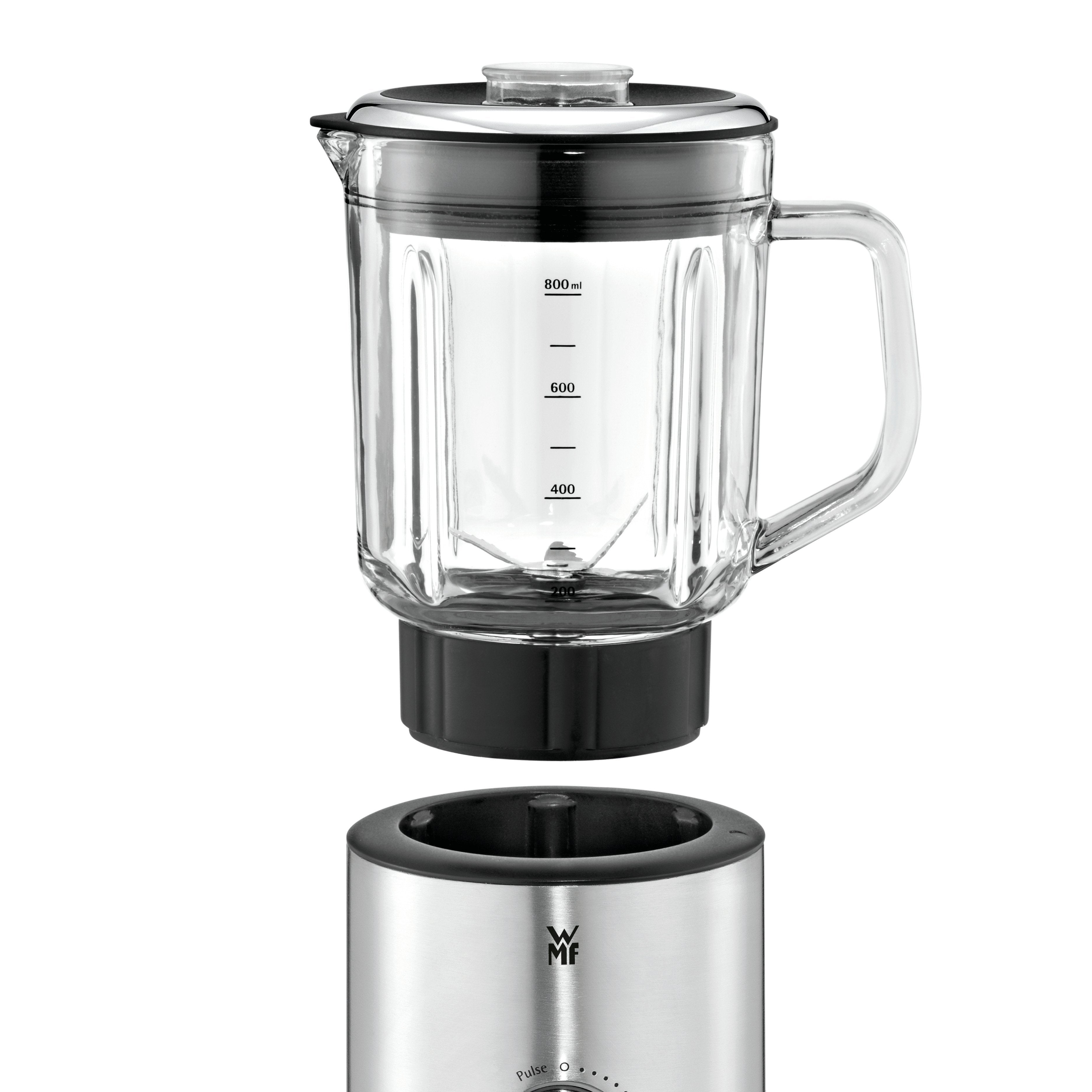 Batidora De Vaso Wmf Kitchenminis 0416490011 0,8 L 400 W Negro, Acero Inoxidable, Transparente