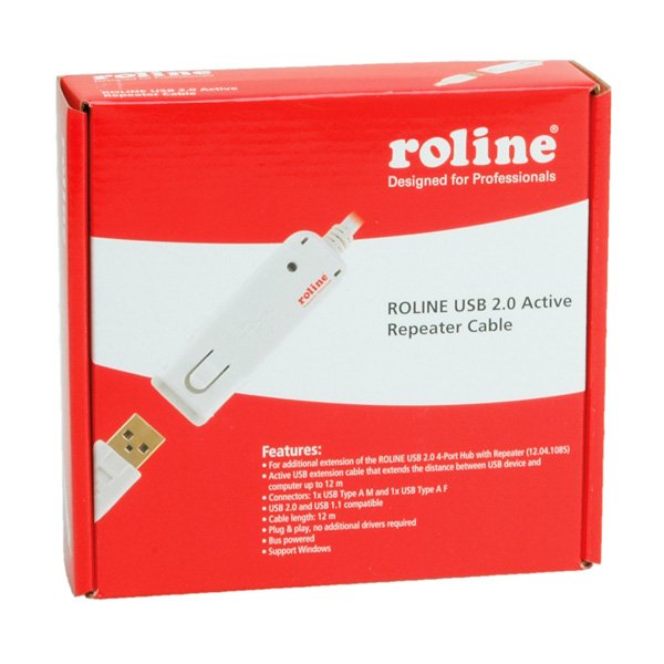 Usb 2.0 Active Repeater Cable For 12.04.1085 12 M White