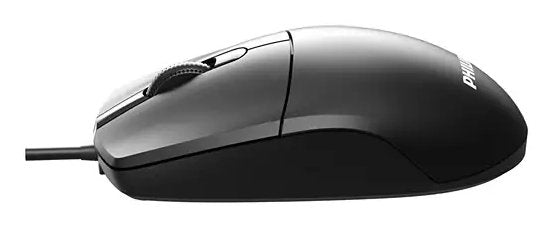 Mouse Philips Spk7247b Sensor Optico 1200 Dpi Ambidiestro Negro Mate Ergonomico Usb 2.0