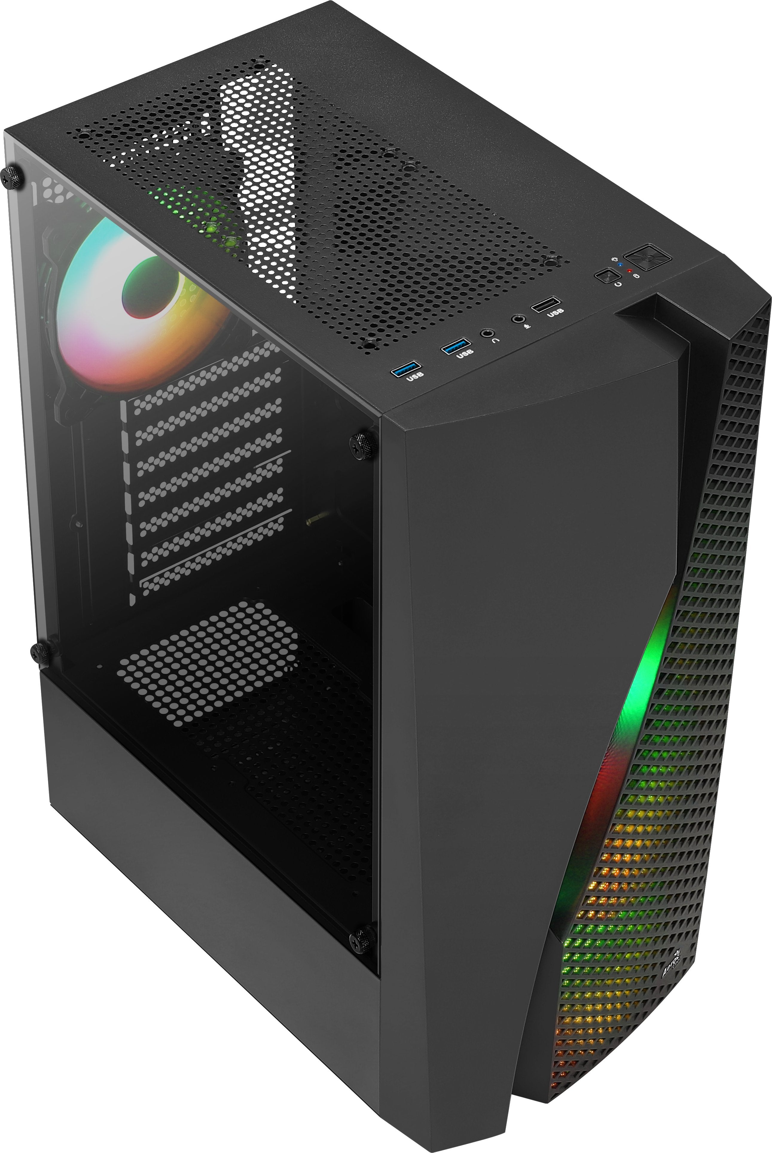 Caja Pc Aerocool Atx Wave V3 Argb Black