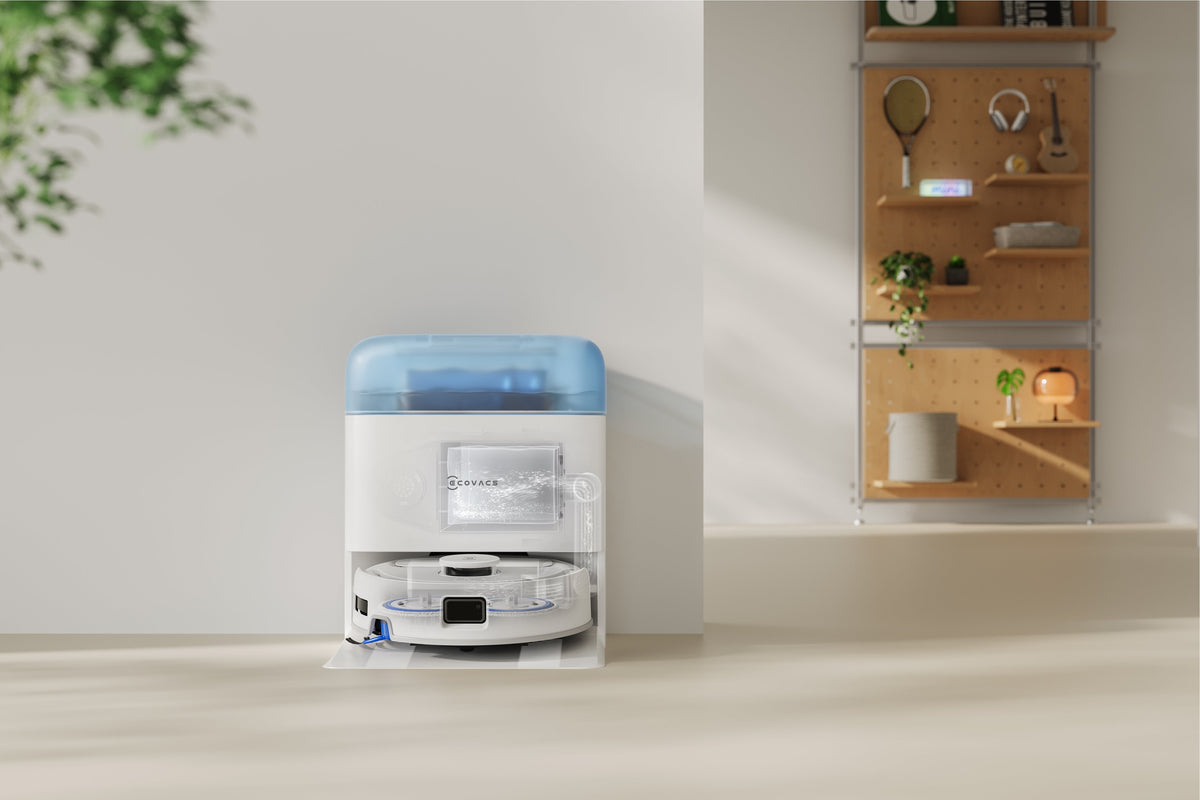 Ecovacs Deebot Mini 2 Vacuum Cleaner,Robot,Wet&Dry,Compact Design,White+Auto-Empty Station
