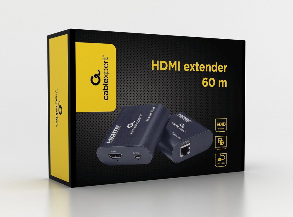 EAN 8716309117272 - Gembird DEX-HDMI-03 extensor audio/video Negro imagen 2