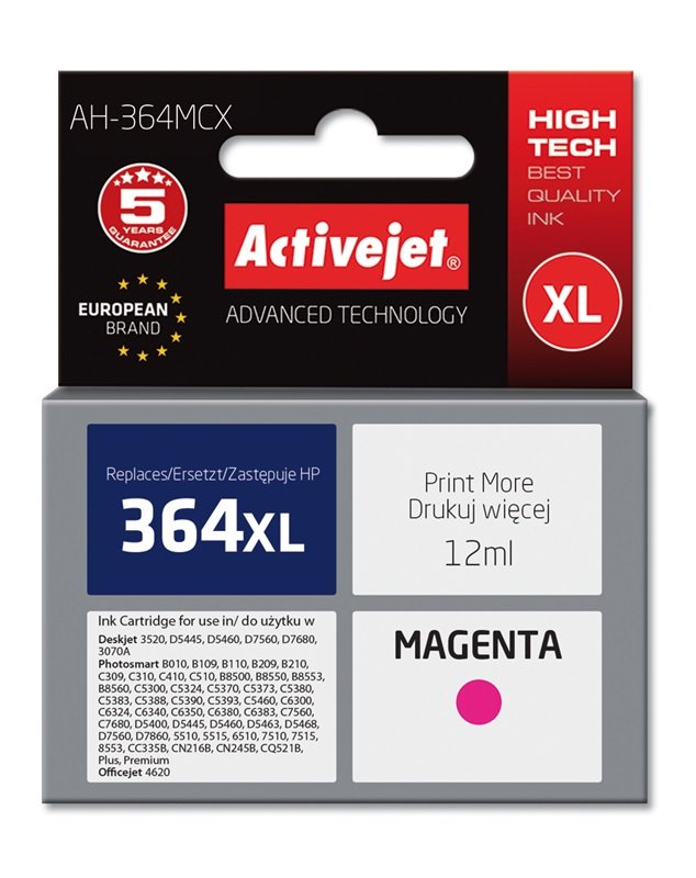EAN 5901452157029 - Activejet AH-364MCX cartucho de tinta 1 pieza(s) Compatible Alto rendimiento (XL) Magenta imagen 2