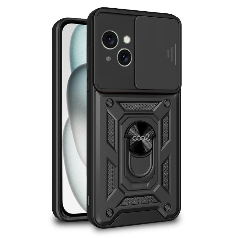 Funda Cool Iphone 15 Hard Ring Negro