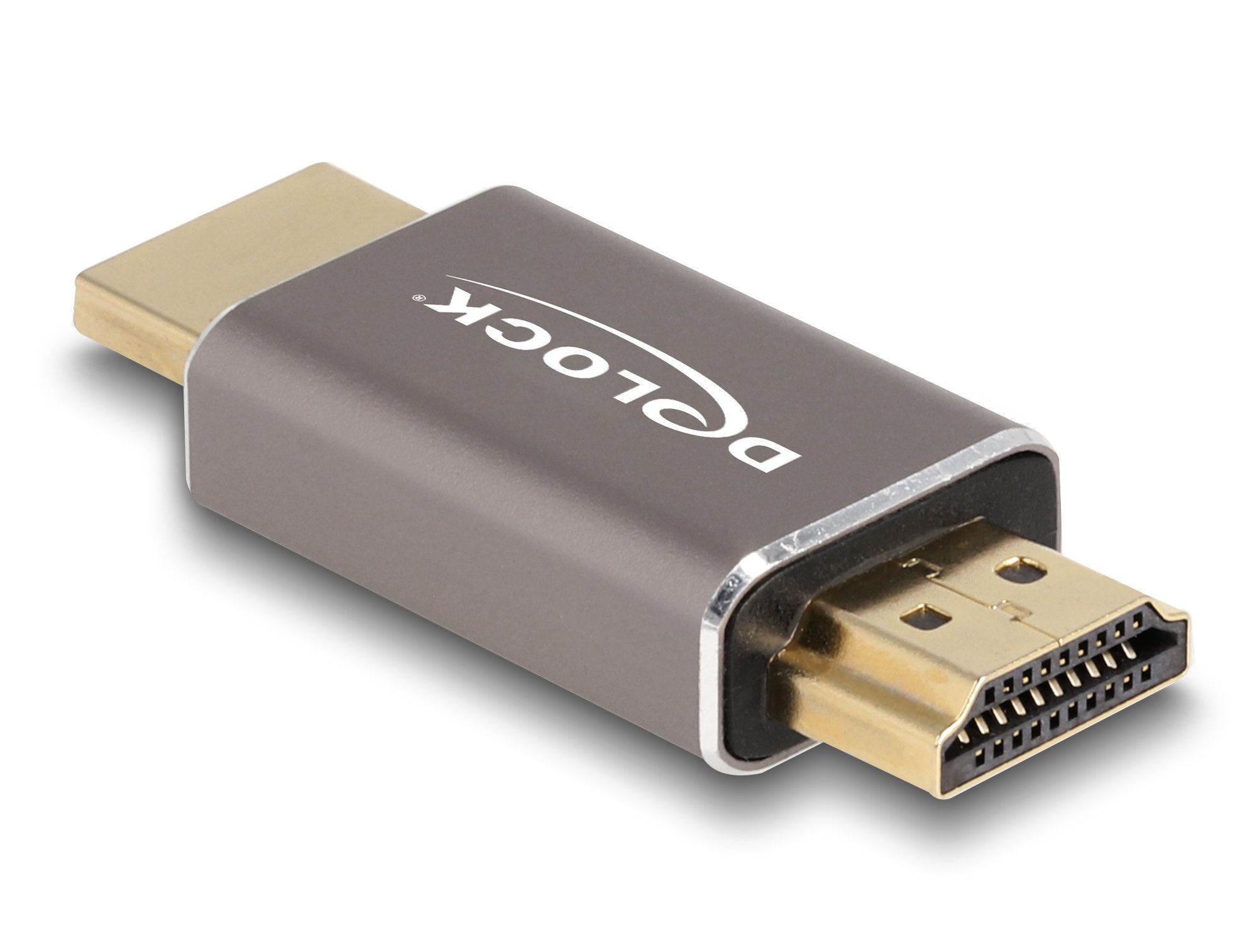Delock 60086 Adaptador Hdmi Macho A Macho 8k 60 Hz Gris Metal