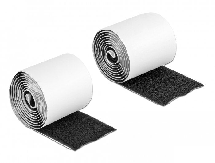 Delock Cinta De Velcro Autoadhesiva 1 M X B 50 Mm Negro