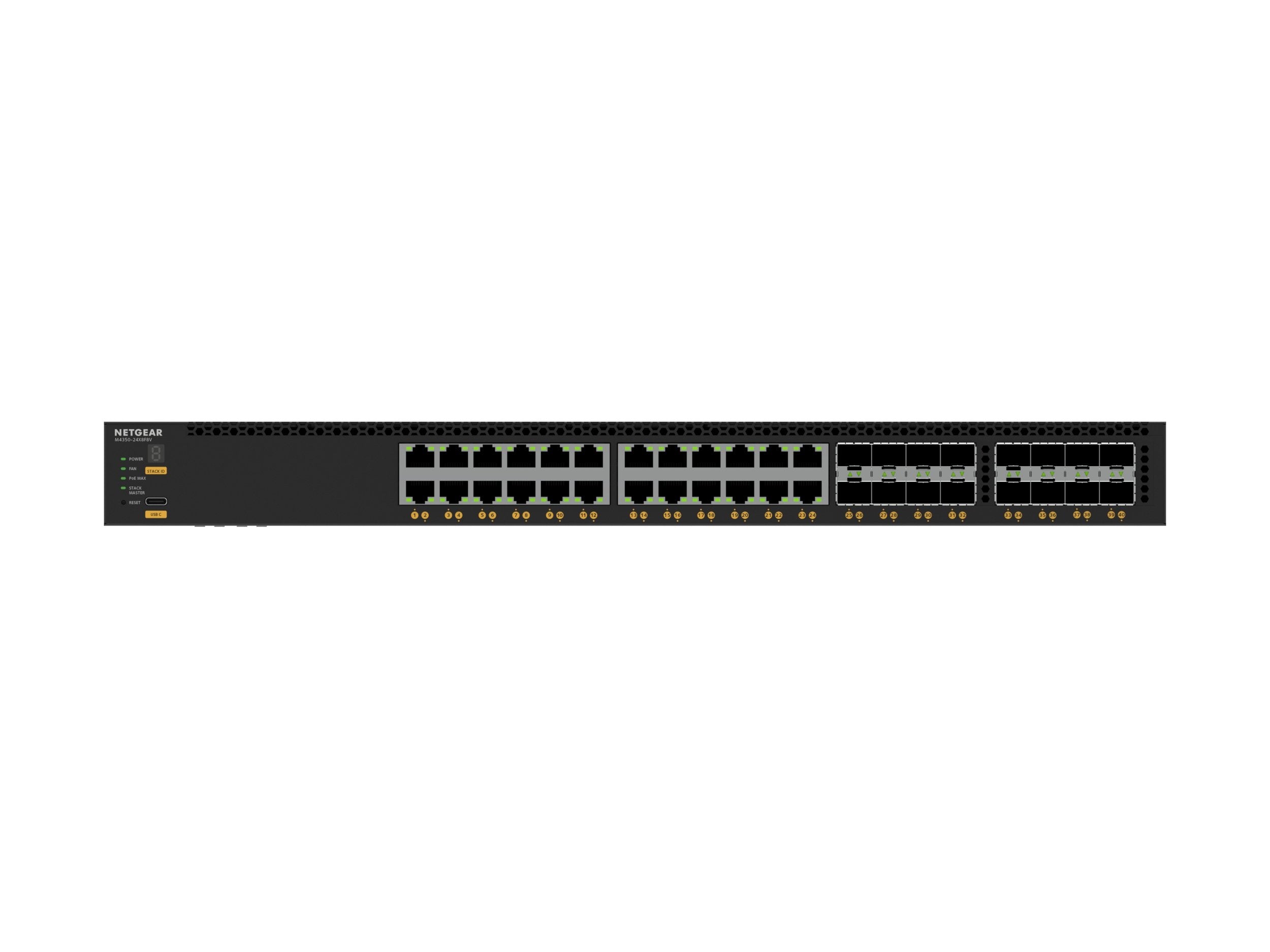 EAN 606449165135 - NETGEAR M4350-24X8F8V Gestionado L3 10G Ethernet (100/1000/10000) Energía sobre Ethernet (PoE) 1U Negro imagen 7