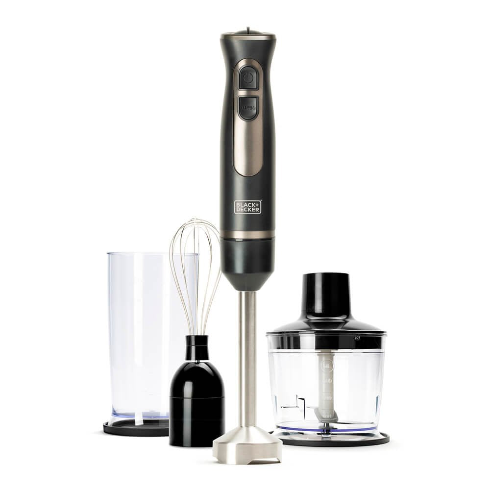 Batidora De Mano Black & Decker Es9160100b Con Variable + Turbo Velocidades 800w Negro Inox