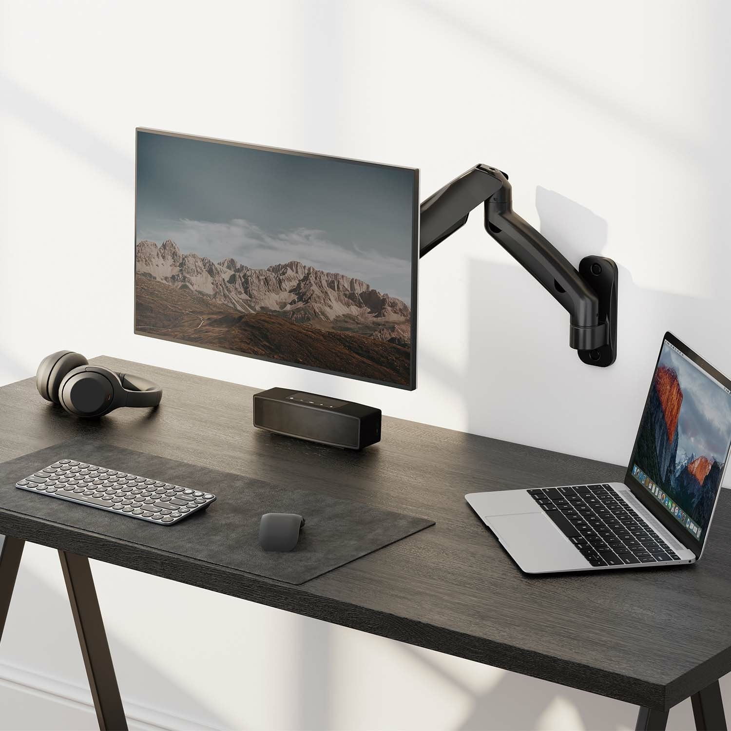 Aisens Soporte De Pared Pro Contrapeso Giratorio E Inclinable Para Monitor/Tv 9kg (3 Pivotes - 1 Brazo) De 17-32 -