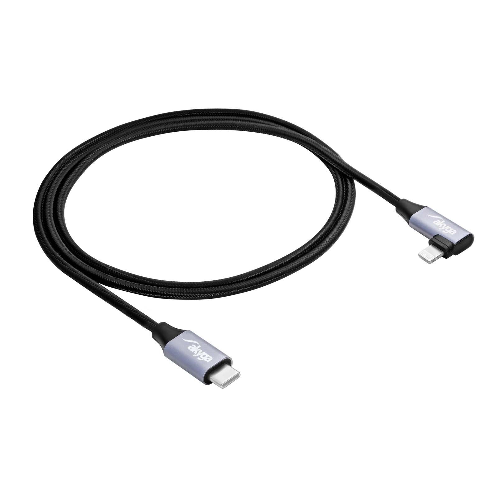 EAN 5901720139702 - Akyga AK-USB-56 cable de conector Lightning 1 m Negro imagen 1