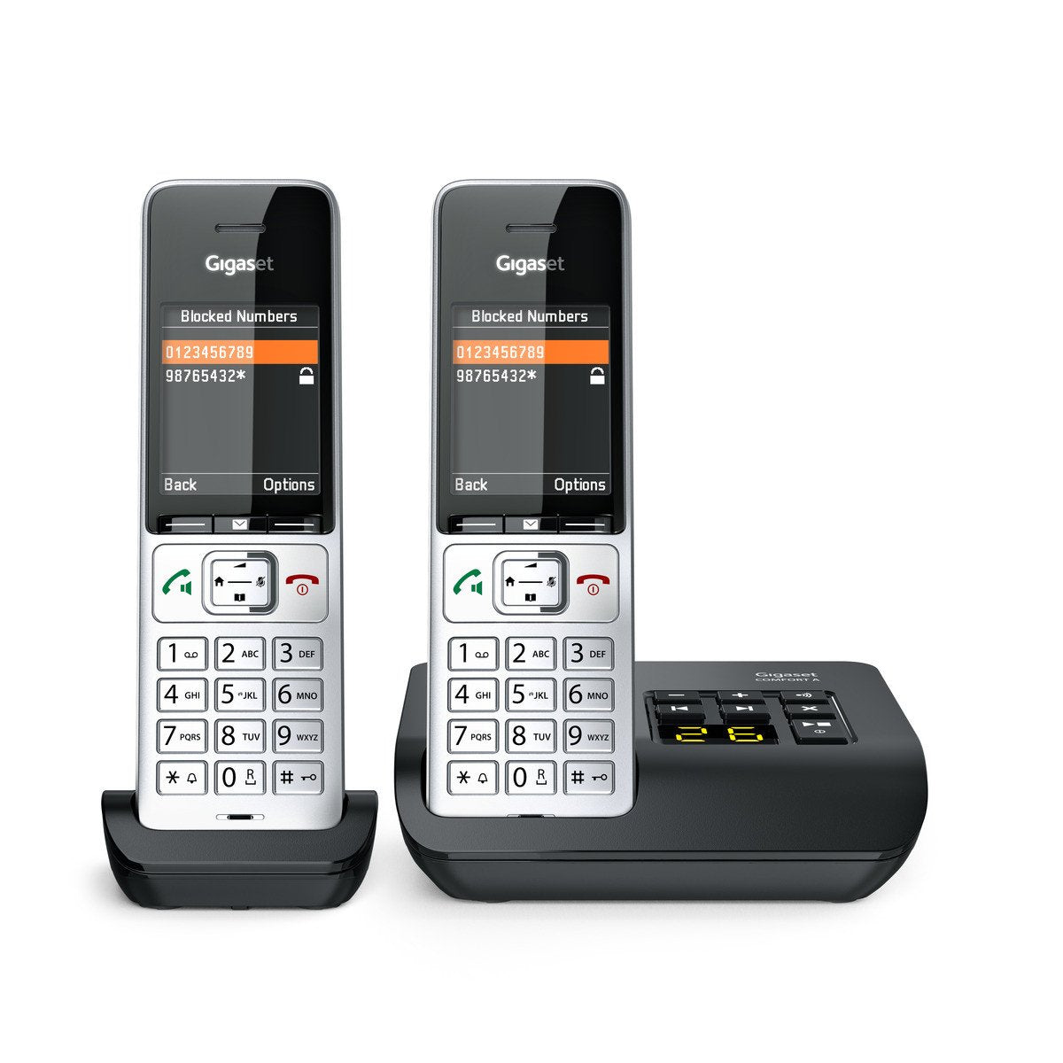Gigaset Comfort 500a Duo Teléfono Dect/Analógico Identificador De Llamadas Negro, Plata