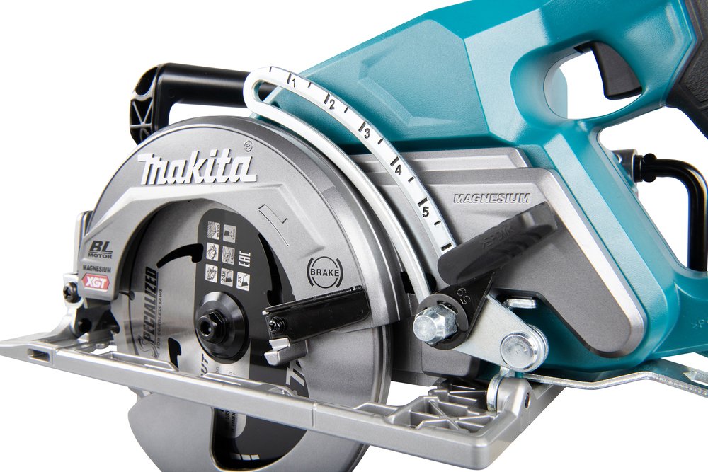 Sierra Circular Inalámbrica Makita Rs001gz Xgt, 40 Voltios (Azul/Negro, Sin Batería Ni Cargador)
