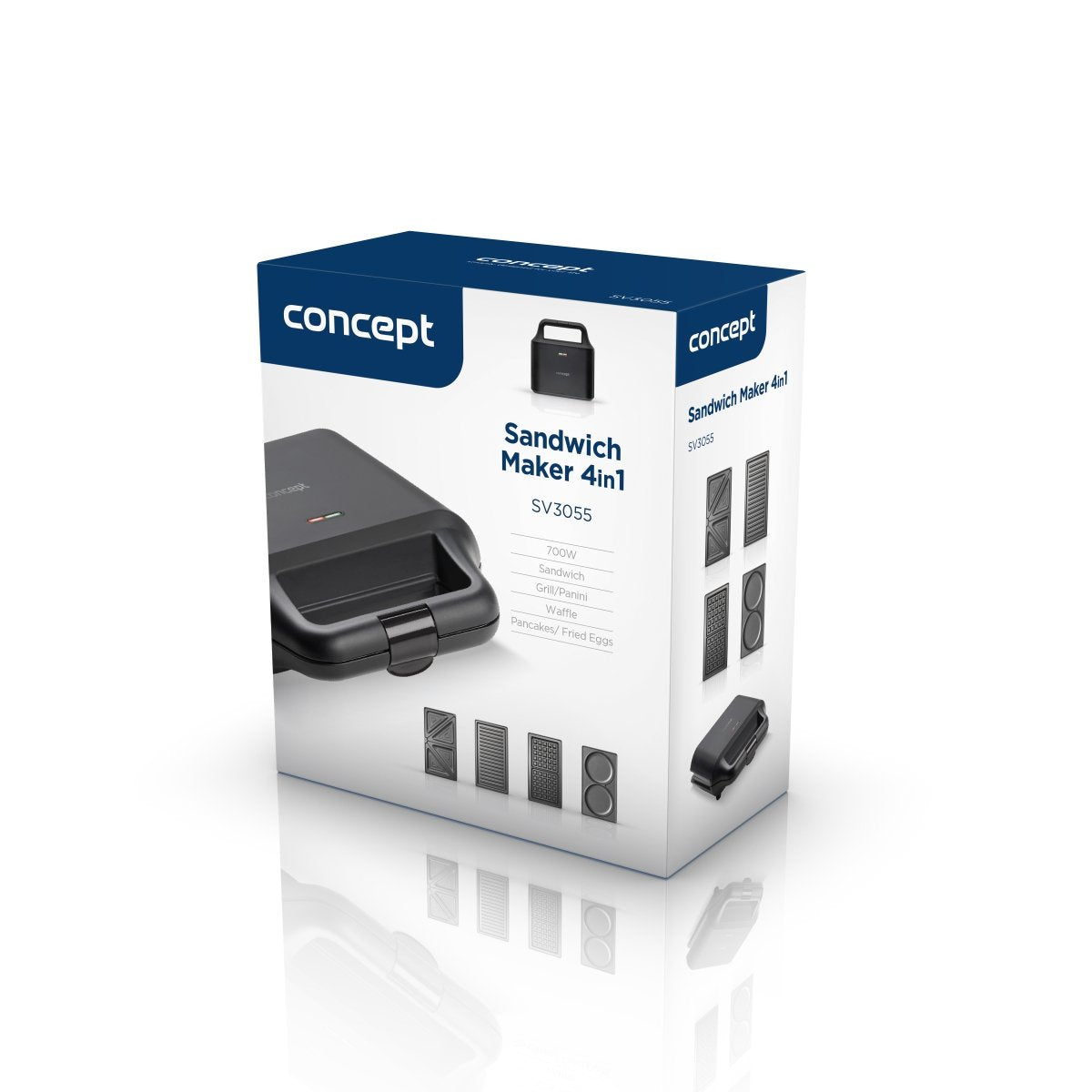 EAN 8595631022832 - Concept SV3055 sandwichera 700 W Negro imagen 12