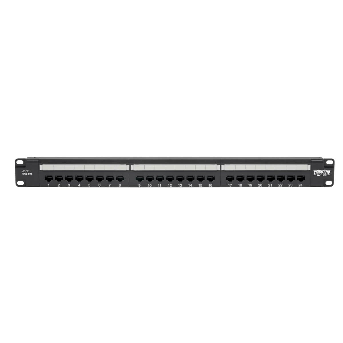 Eaton Tripp Lite Cat6 24-Port Patch Panel Poe+ Compliant 110/Krone 568a/B Rj45 Ethernet 1u Rack-Mount Taa