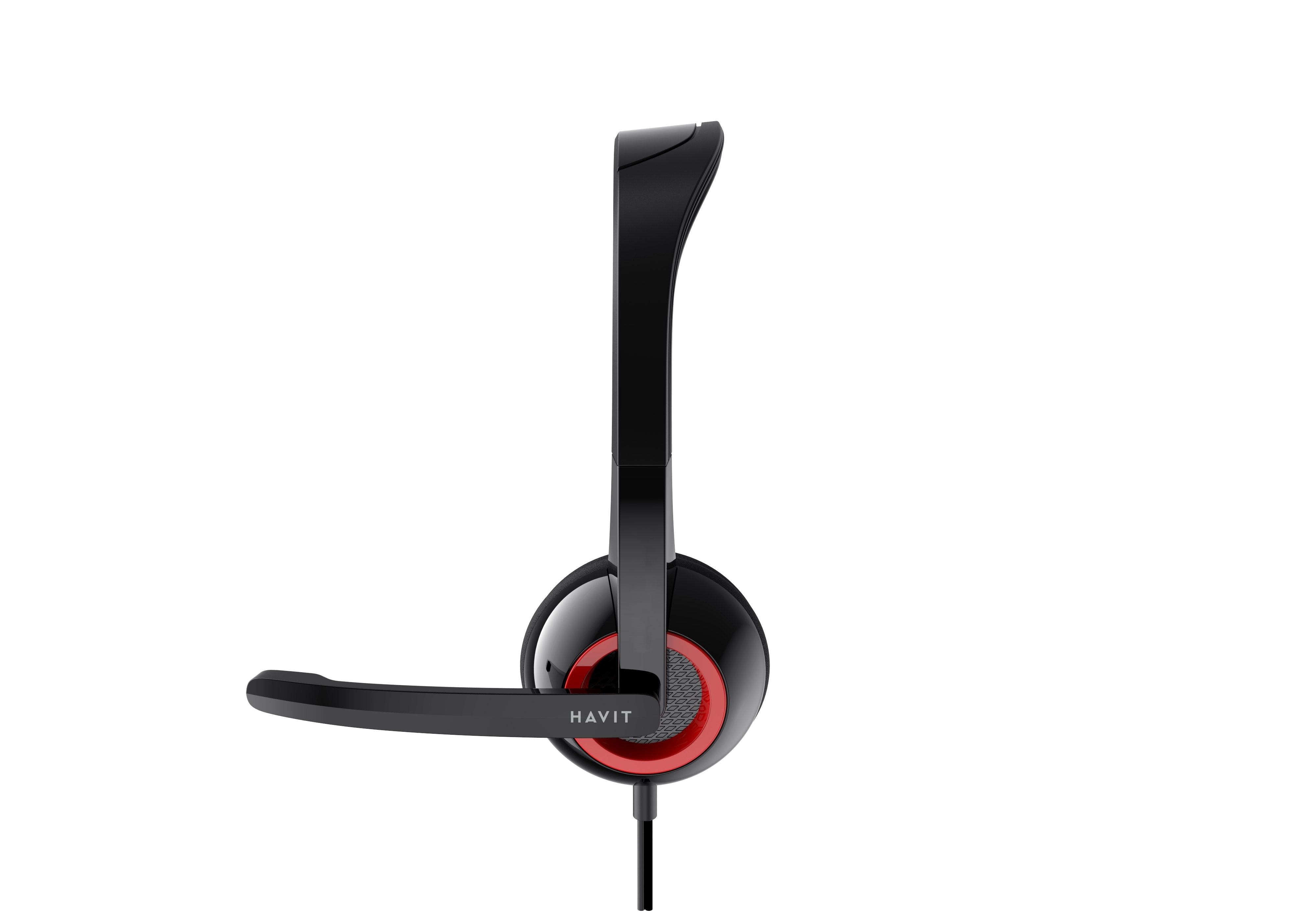 EAN 6939119033705 - Havit H202d (Black) Auriculares Alámbrico Diadema Llamadas/Música Negro, Rojo imagen 4