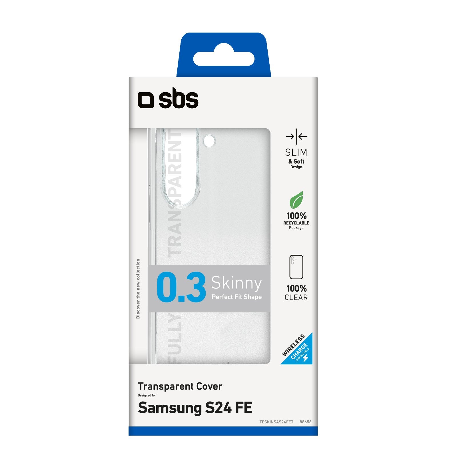 EAN 8018417488658 - SBS TESKINSAS24FET funda para teléfono móvil 17 cm (6.7") Transparente imagen 3