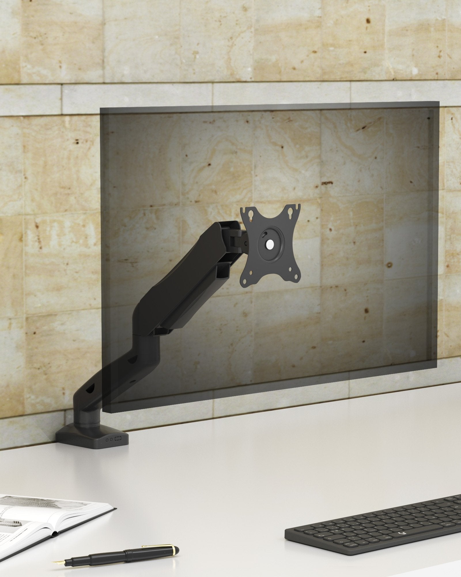 Soporte Para Monitor Icy Box Ib-Ms203-T Gris, Para Monitores De Hasta 32" 81cm 61073