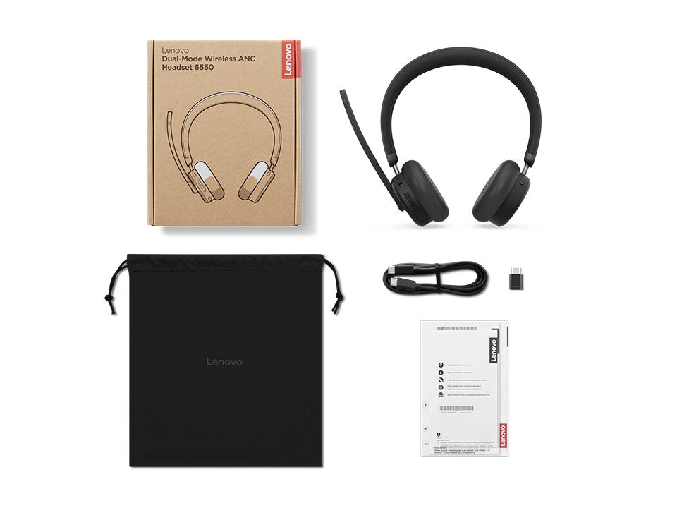 EAN 0195892122241 - Lenovo ANC Headset 6550 Auriculares Inalámbrico Diadema Oficina/Centro de llamadas USB Tipo C Bluetooth N imagen 19
