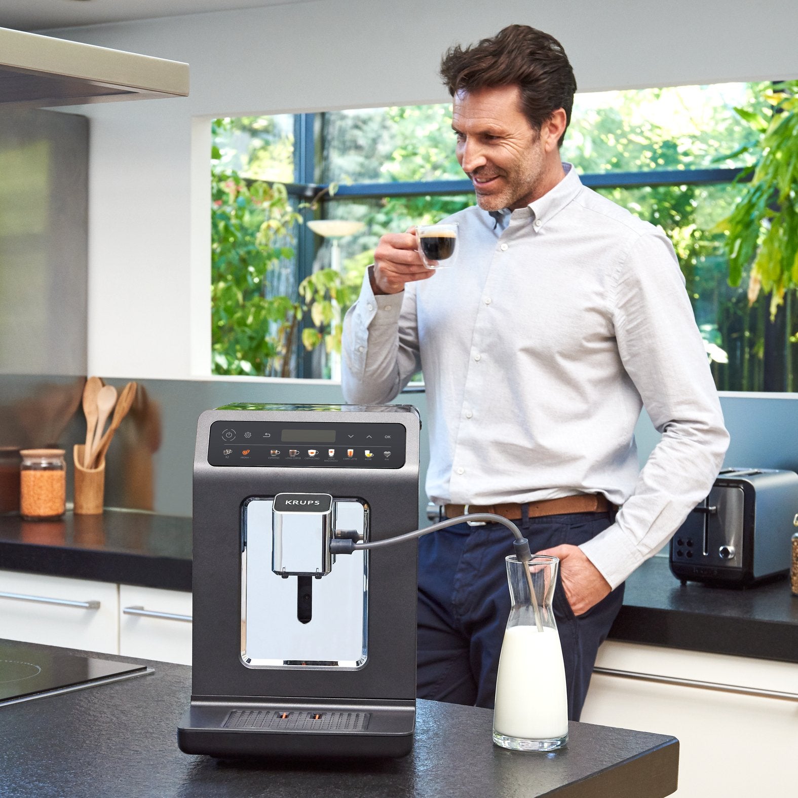 Krups Evidence Ea895n10 Cafetera Eléctrica Totalmente Automática Máquina Espresso 2,3 L