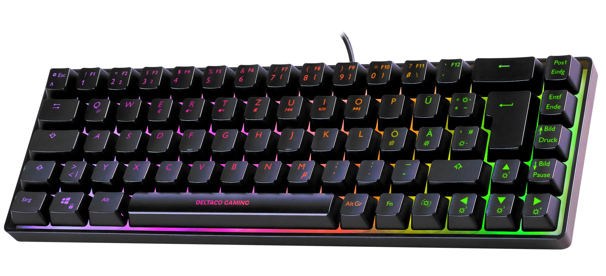 EAN 7333048069023 - Deltaco Gaming GAM-158-DE teclado Juego USB QWERTZ Nórdico Negro imagen 1