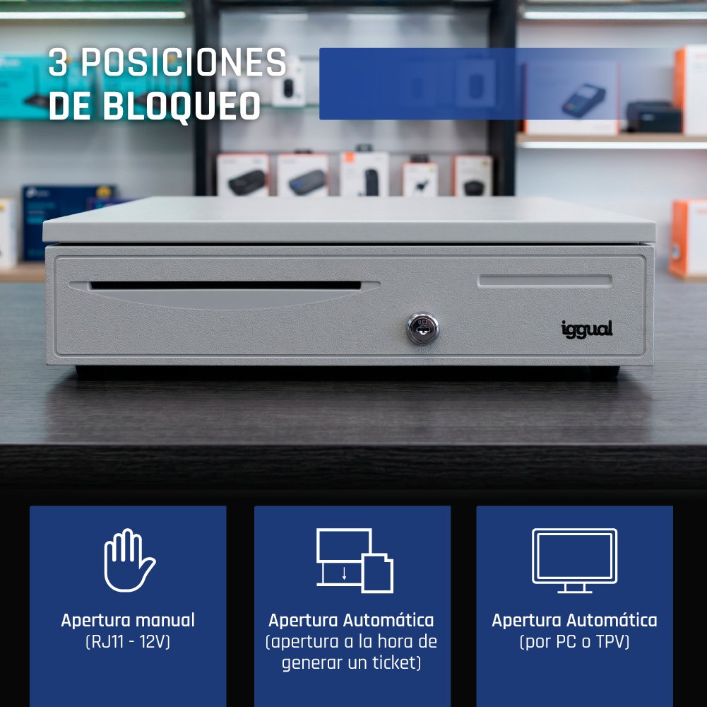 EAN 8435364317440 - iggual IRON-50W Cajón de efectivo automático y manual imagen 4