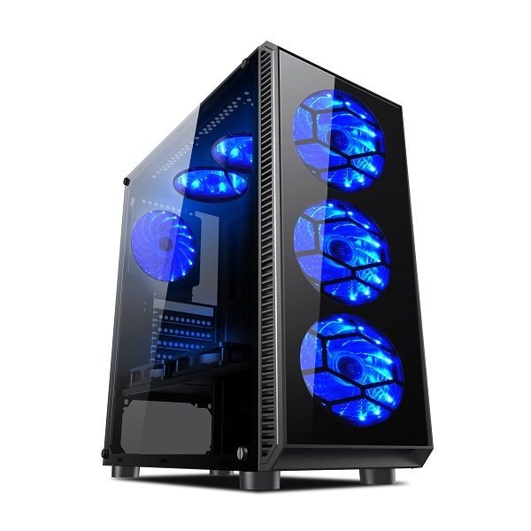 L-Link Caja Pc Atx Avatar Led Azul Usb 3.0 Ventana Transparente