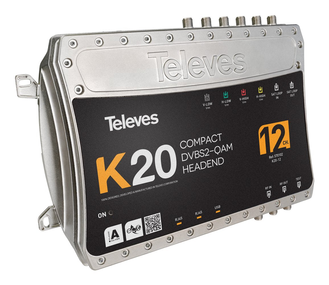 Televes K20-12 Kompaktkopfstelle 12transponder Dvb-S2 In Qam