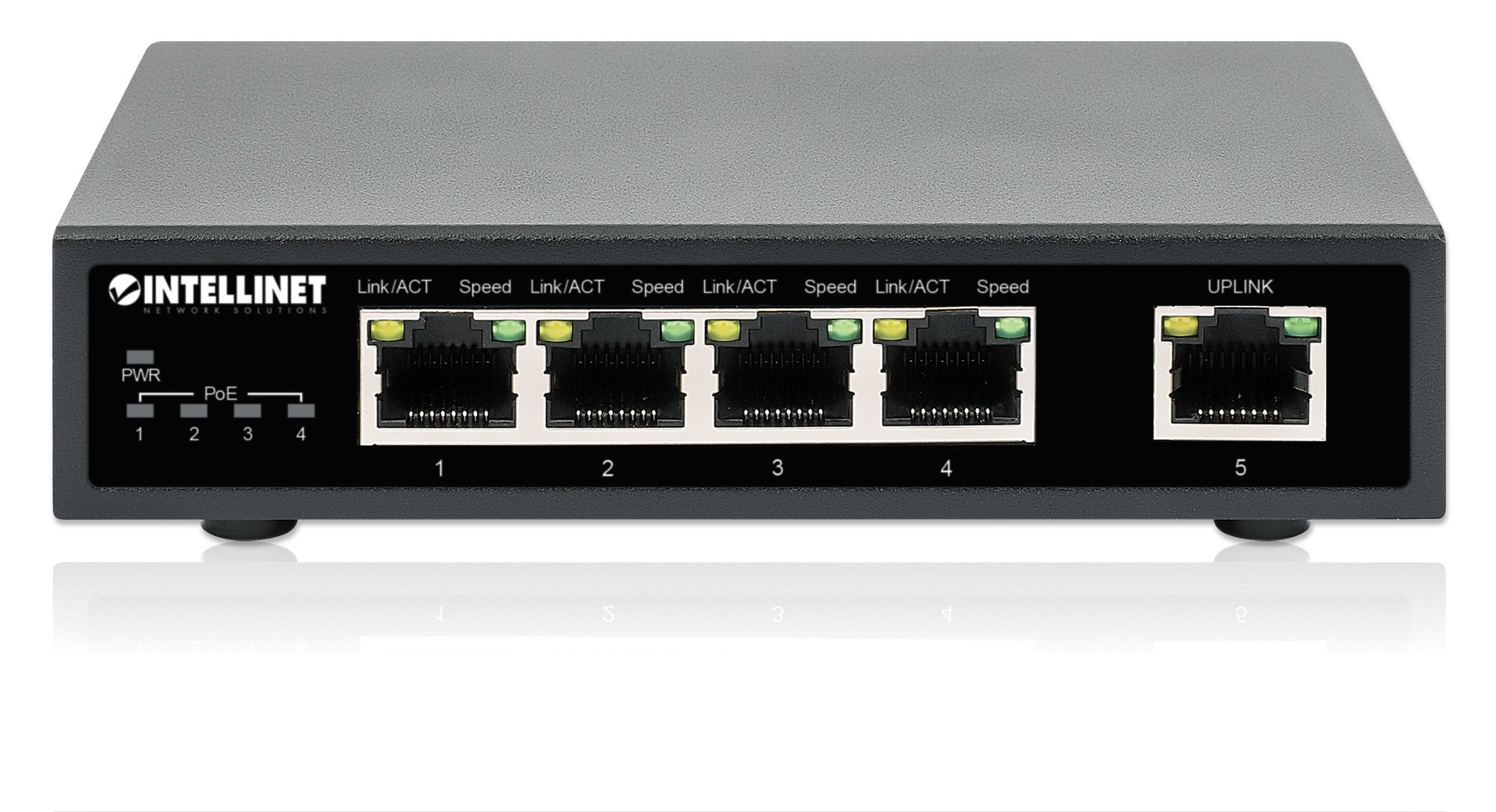 EAN 0766623561839 - Intellinet 561839 switch Gigabit Ethernet (10/100/1000) Energía sobre Ethernet (PoE) Negro imagen 5
