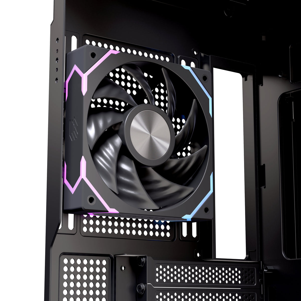 Caja Pc Atx Semitorre Einarex Z1k Rgb C-Templado Negra Excs-Ze-10kr-B