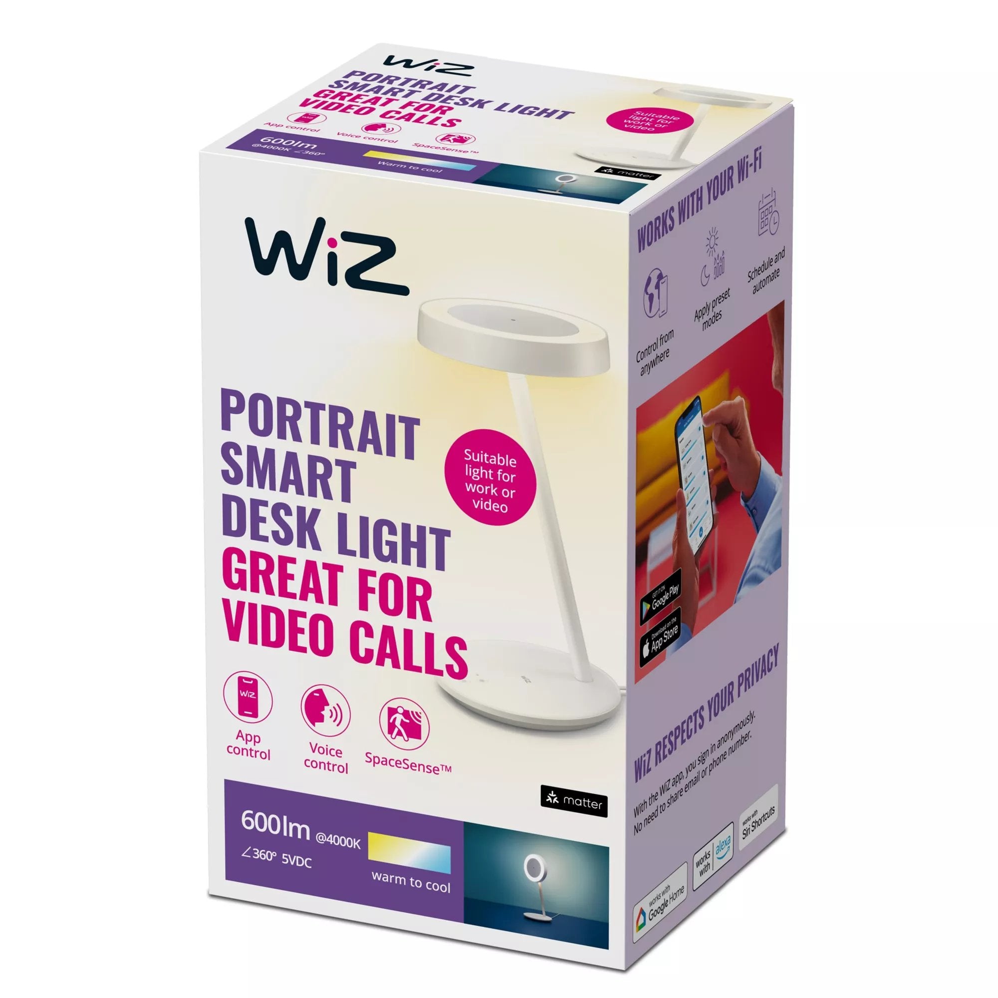 EAN 8720169072695 - WiZ 8720169072695 iluminación inteligente Lámpara de mesa inteligente Wi-Fi/Bluetooth 10 W imagen 3