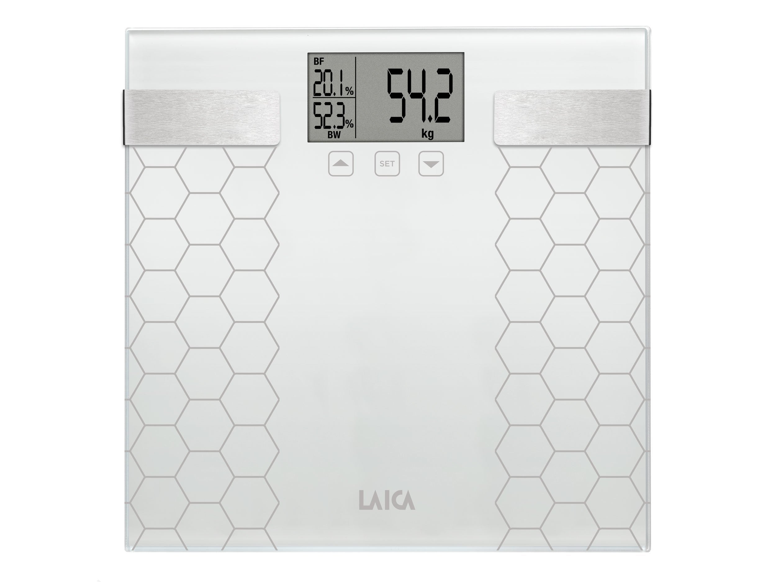 Bascula De Baño Digital Con Calculo De La Composición Corporal Color Blanco 180kg Ps5014 Laica
