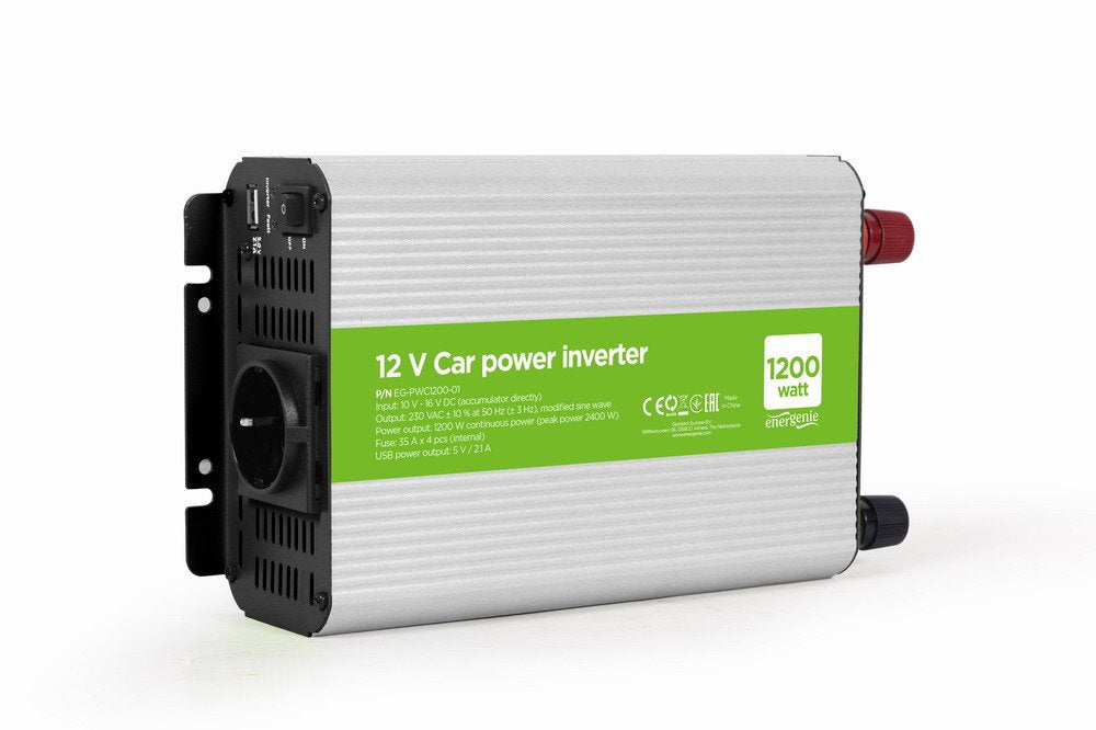 EAN 8716309119450 - Gembird EG-PWC1200-01 adaptador e inversor de corriente Auto 1200 W Gris imagen 1