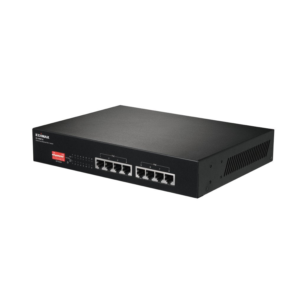 EAN 4717964701558 - Edimax ES-1008P V2 switch Fast Ethernet (10/100) Energía sobre Ethernet (PoE) Negro imagen 2