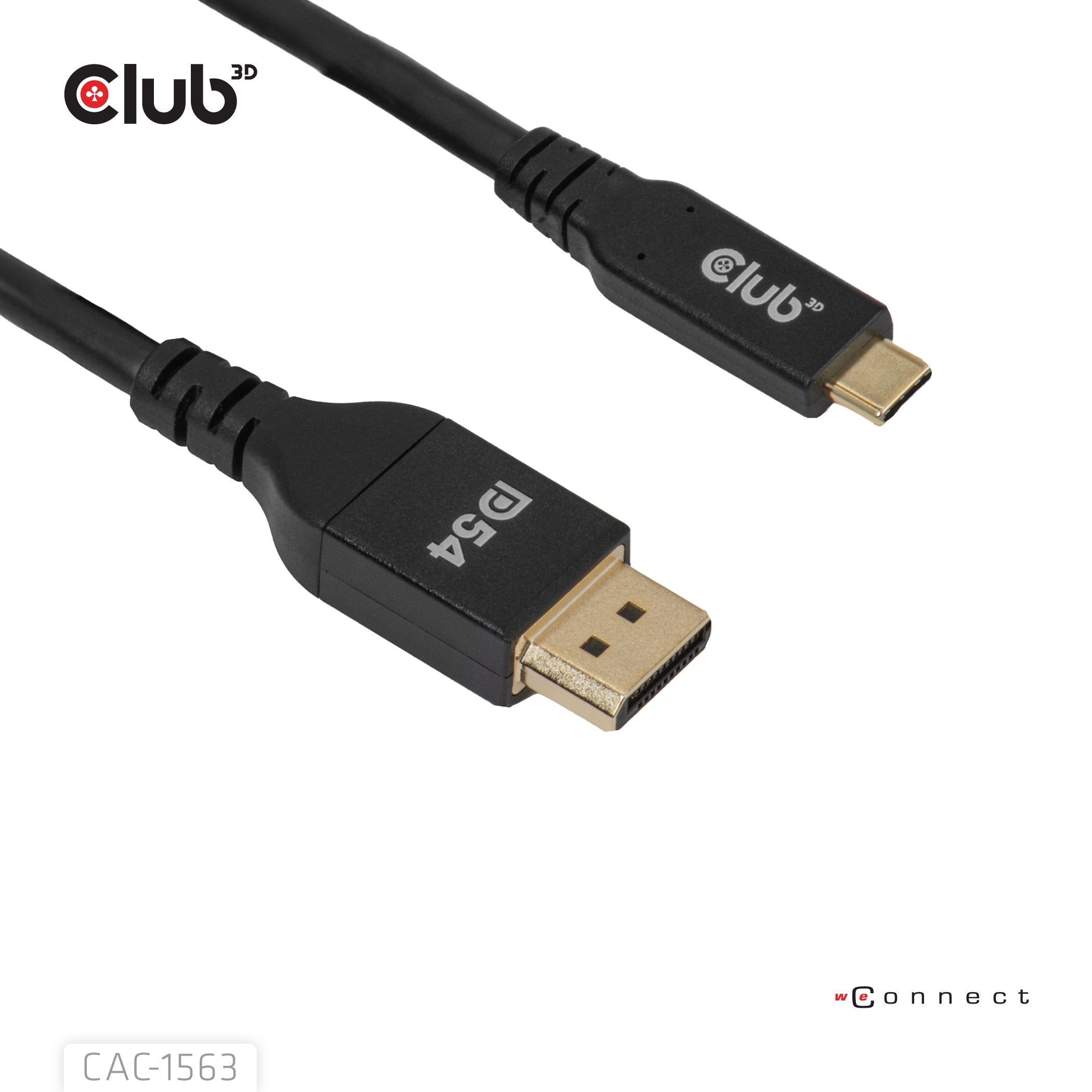 EAN 8719214473655 - CLUB3D CAC-1563 adaptador de cable de vídeo 2 m USB Tipo C DisplayPort Negro imagen 1