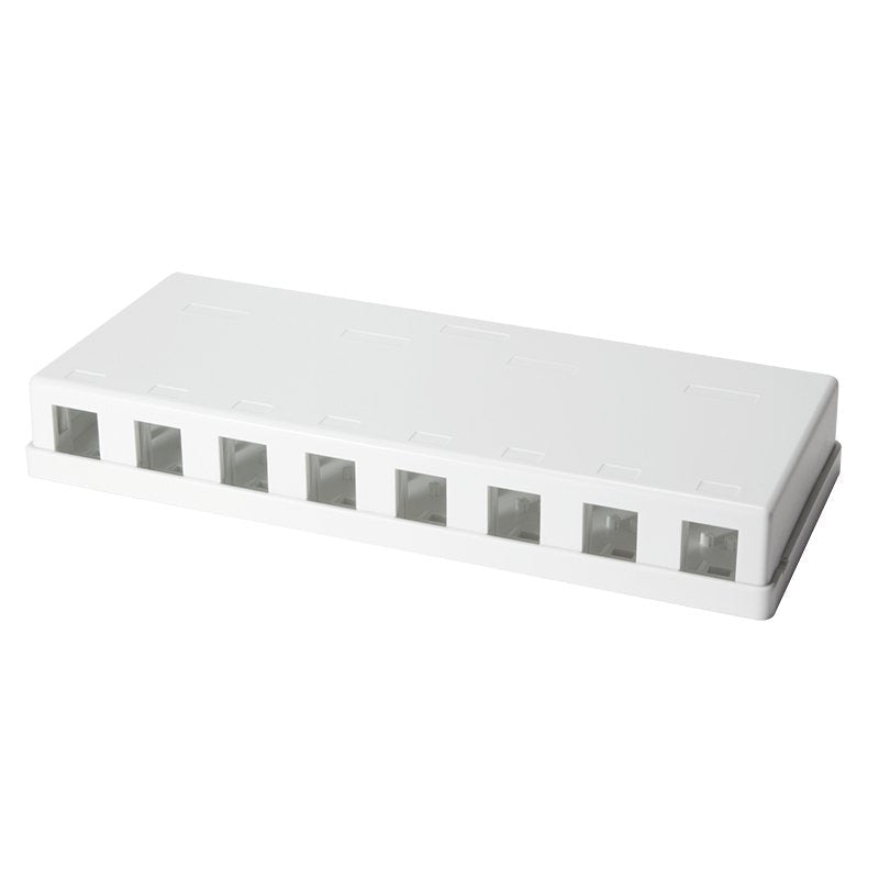 Logilink- Caja De Montaje En Superficie Keystone 8 Puertos Utp, Blanco, En Blanco