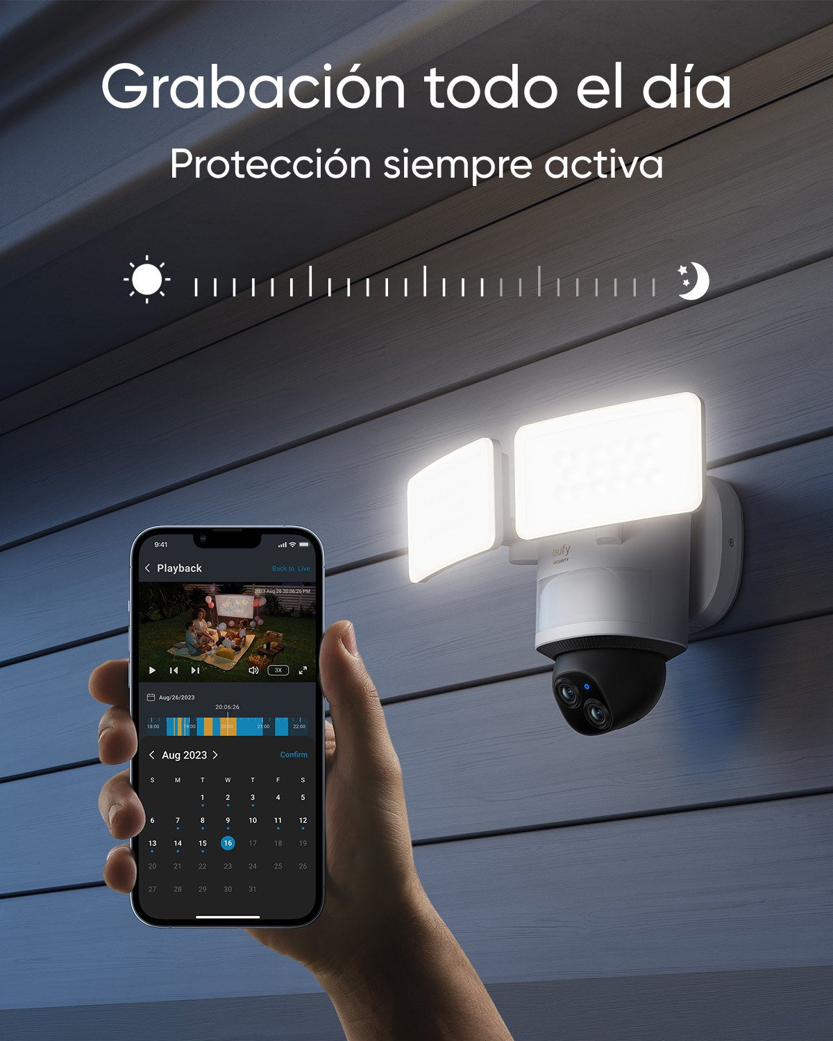 Camara Vigilancia Anker Floodlight Cam E340