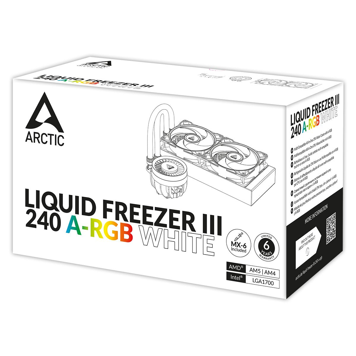 EAN 4895213704540 - ARCTIC Liquid Freezer III 240 A-RGB Procesador Sistema de refrigeración líquida todo en uno 12 cm Blanco imagen 16