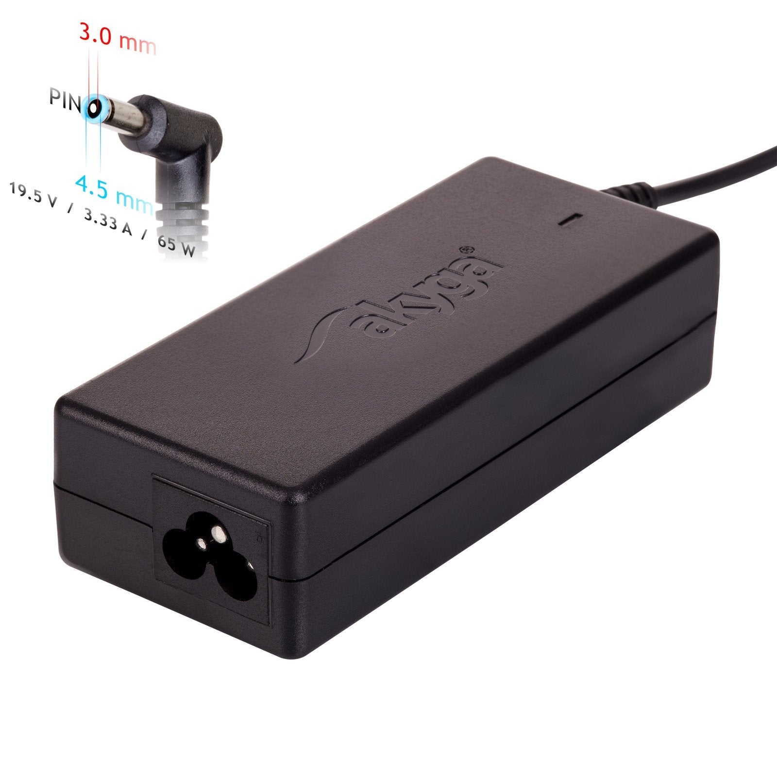 EAN 5901720131683 - Akyga AK-ND-25 adaptador e inversor de corriente Interior 65 W Negro imagen 1
