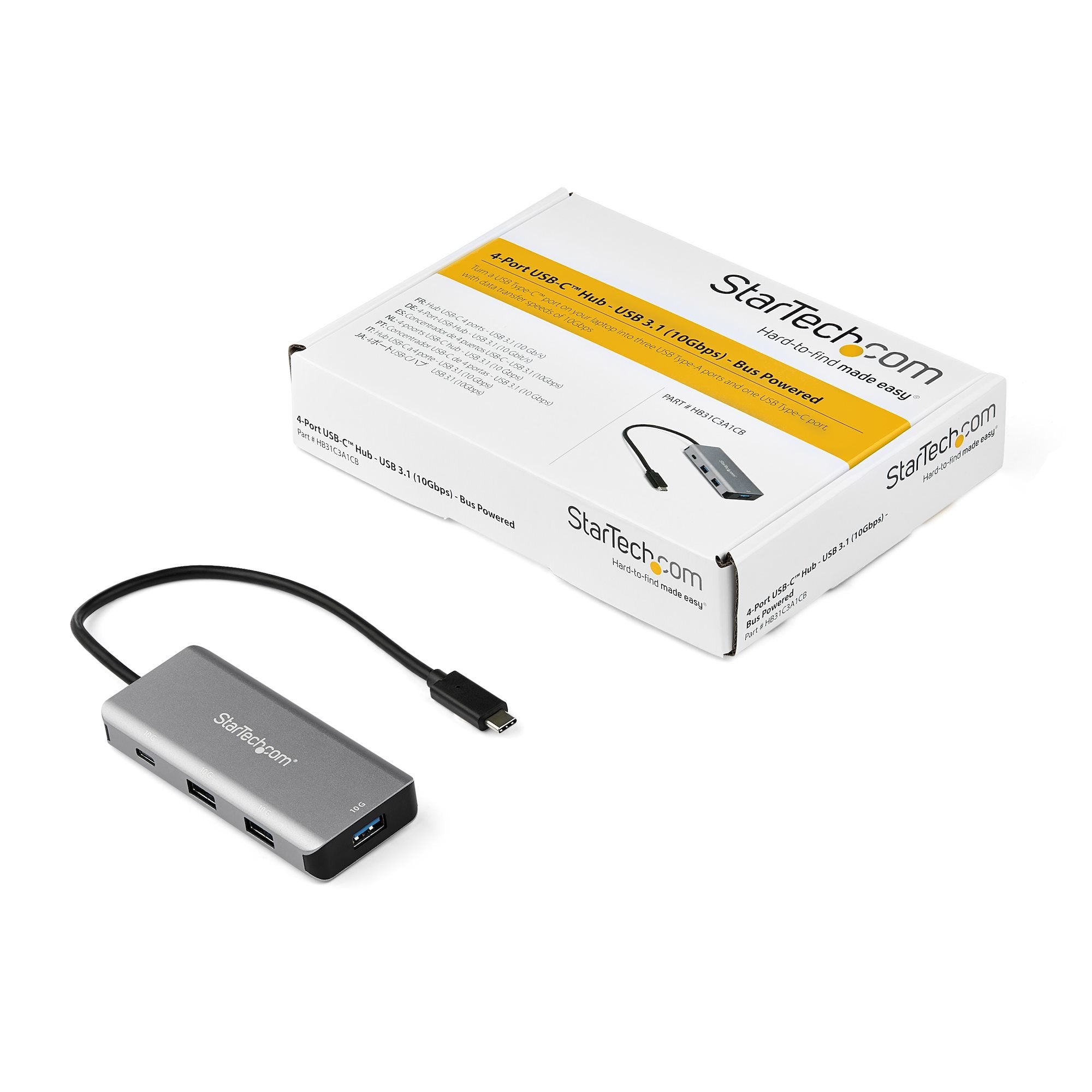 EAN 0065030877886 - StarTech.com HB31C3A1CB hub de interfaz USB 3.2 Gen 2 (3.1 Gen 2) Type-C 10000 Mbit/s Negro, Gris imagen 5