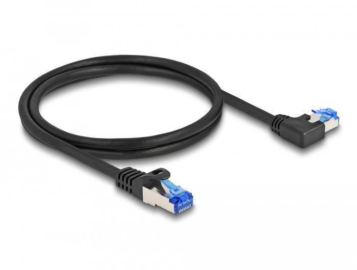 Delock Cable De Red Rj45 Cat.6a S/Ftp Gerade / Links Angular 1 M Negro