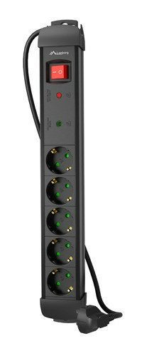 EAN 5901969439809 - Lanberg SP1-05F-0150-BK base múltiple 1,5 m 5 salidas AC Interior Negro imagen 3