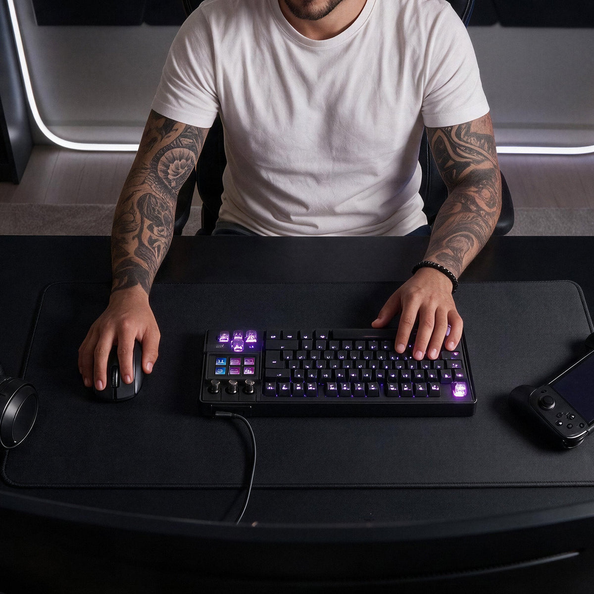 Teclado Gaming Mecánico Mars Gaming Mk-Master Switch Rojo Negro Incluye Smartdeck