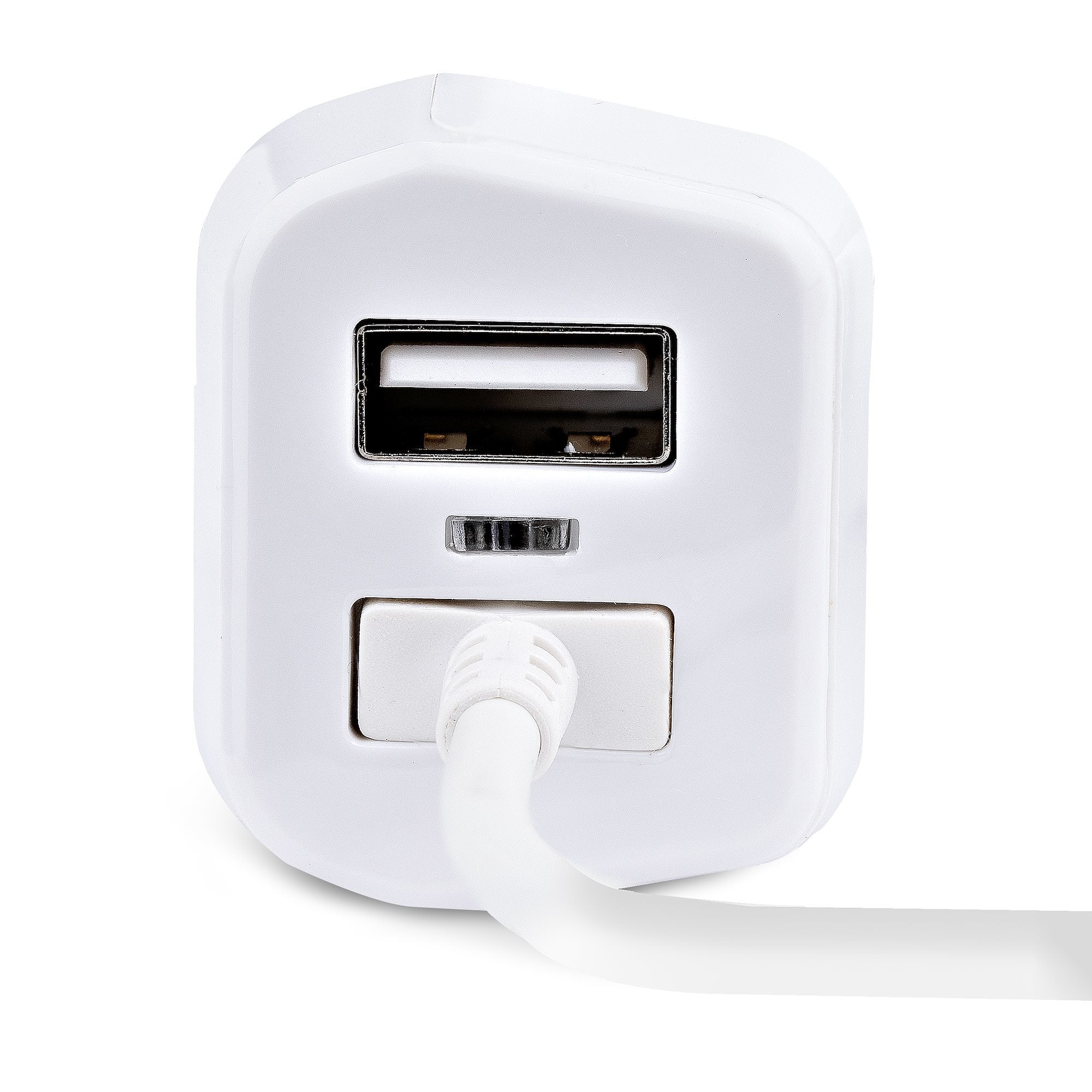 Startech Cargador De Coche Con Cable Rizado Lightning, 1m 12w Blanco