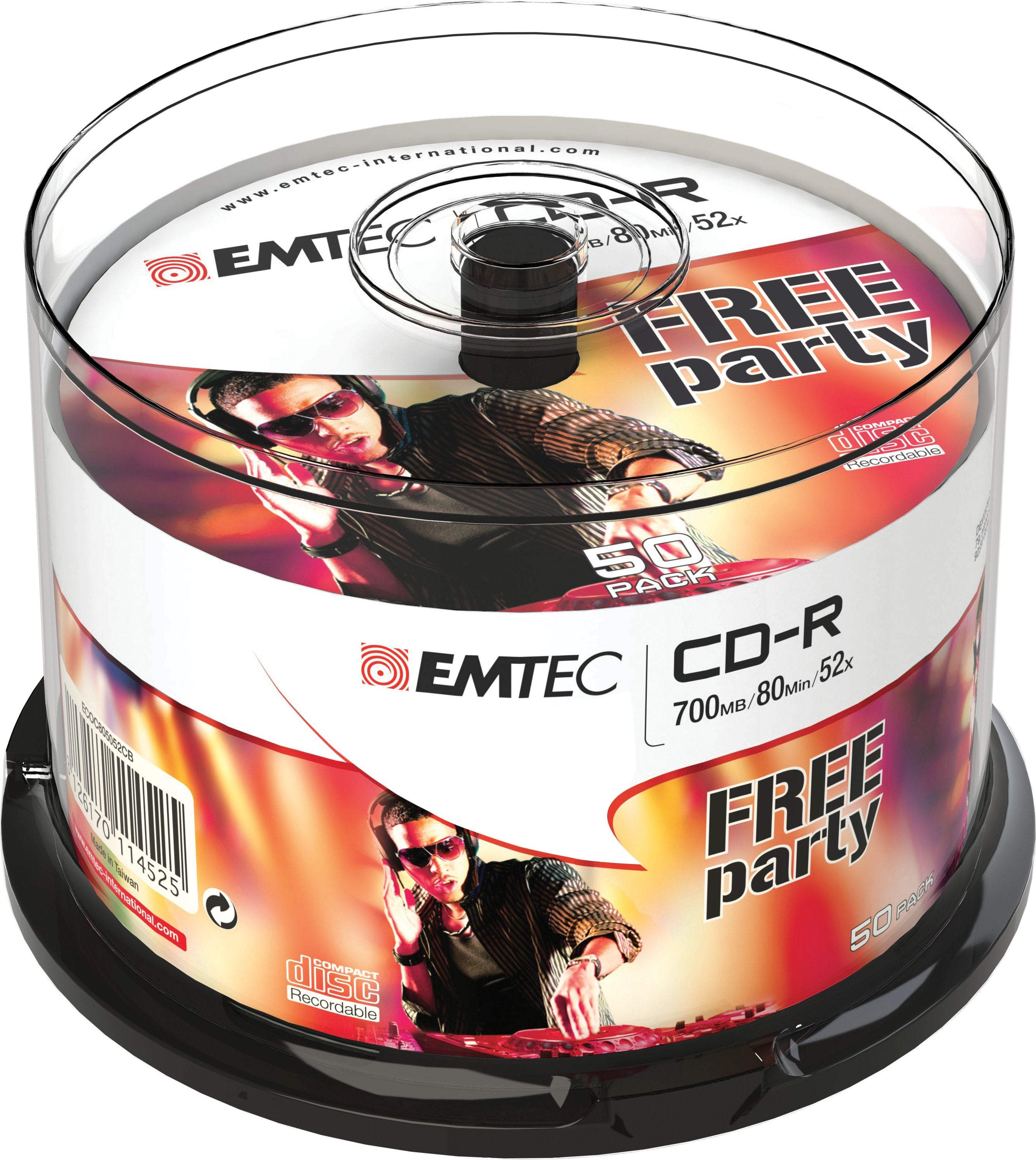 EAN 3126170114525 - Emtec ECOC805052CB CD en blanco CD-R 700 MB 52x 50 pieza(s) imagen 1