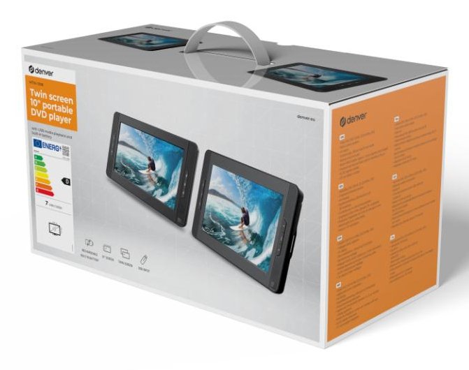 EAN 5706751068065 - Denver MTW-1098 reproductor de dvd/bluray portátiles Reproductor de DVD portátil Convertible 25,4 cm (10" imagen 12