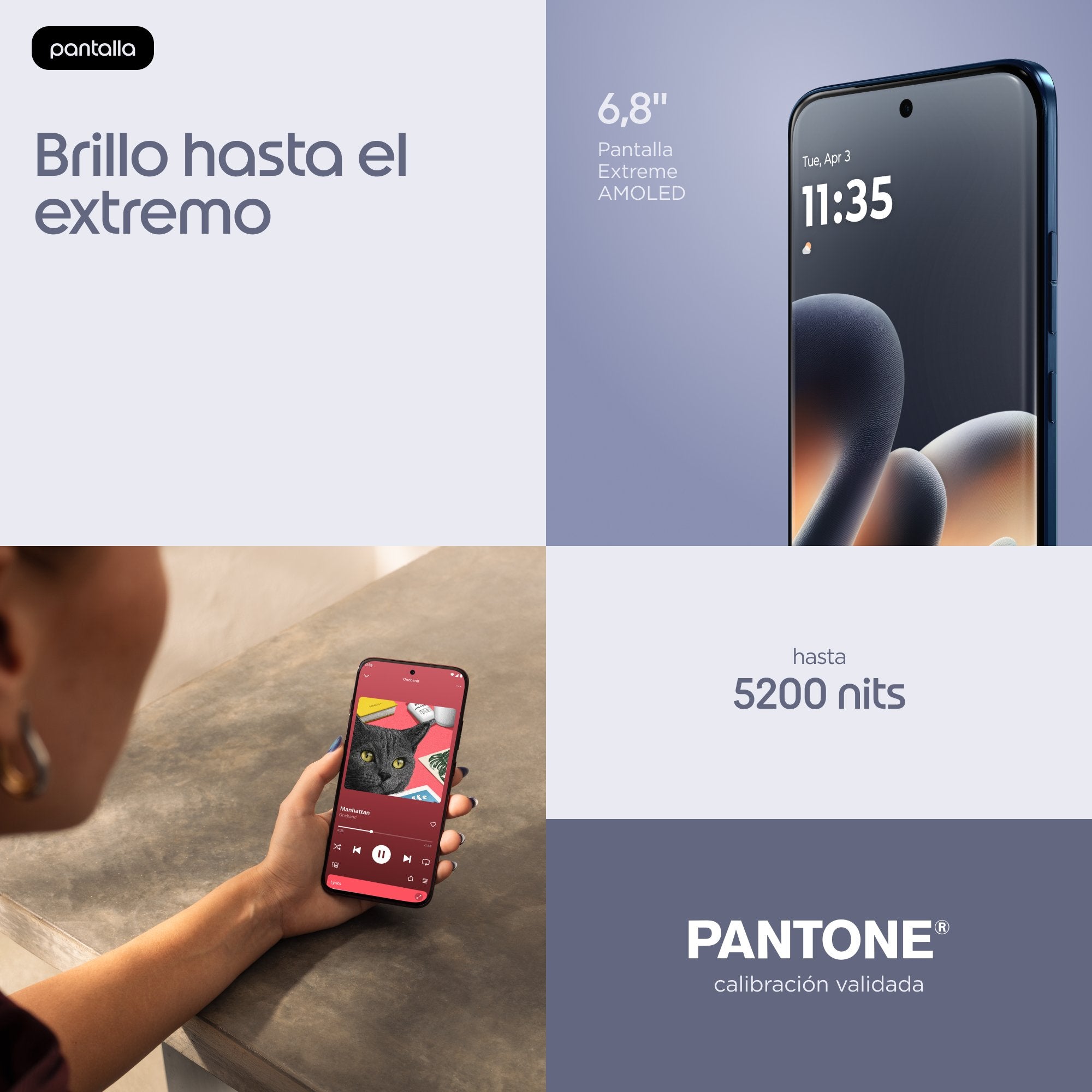 EAN 0840493629759 - Motorola edge 70 pro 17,2 cm (6.78") SIM doble Android 16.0 5G USB Tipo C 8 GB 256 GB 6500 mAh Azul oscur imagen 10