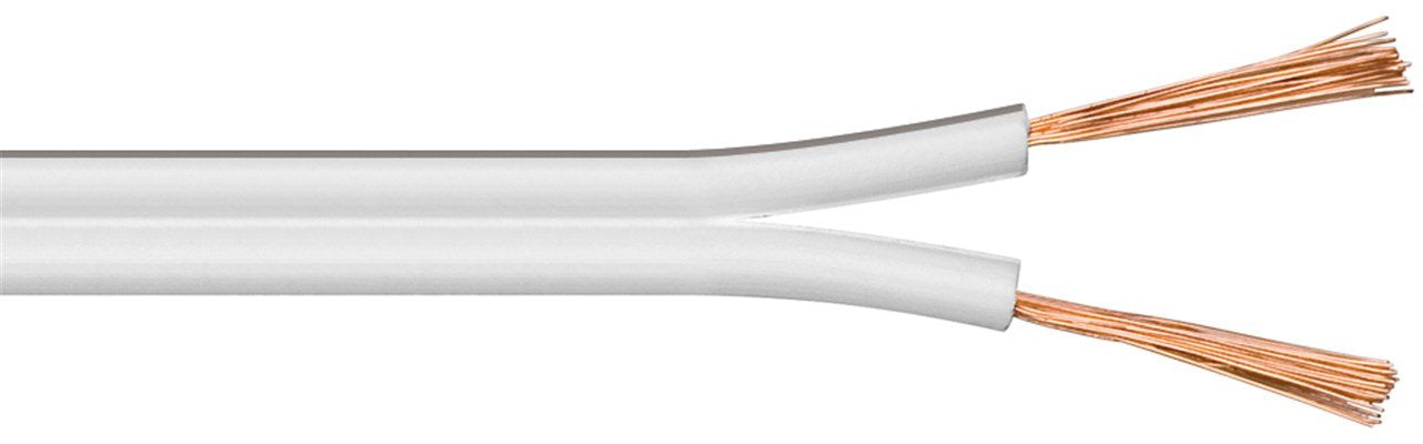 Bobina De 25 Metros Cable Altavoz Blanco 2x2,50mm Ofc Cu (Oxygen-Free Copper) Goobay