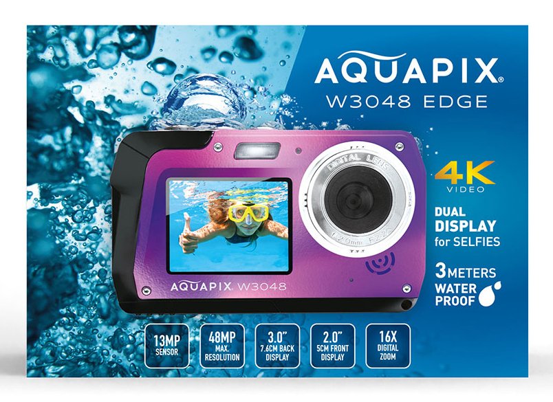 EAN 4260041686434 - Easypix Aquapix W3048 Edge Violet Cámara compacta 13 MP CMOS 8000 x 6000 Pixeles Púrpura imagen 3